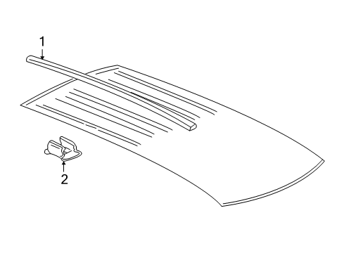2001 Chevy Venture Molding, Passenger Side Diagram for 15873223