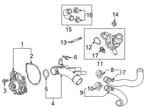 2022 GMC Savana 3500 Water Pump Diagram