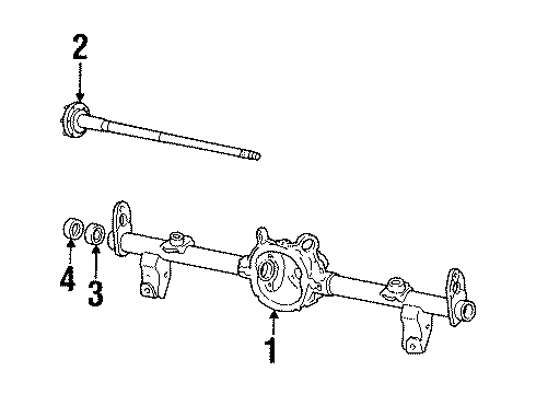 1986 Buick Electra Axle Components - Rear Diagram