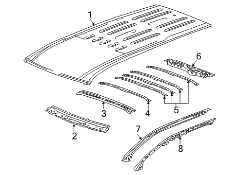2024 GMC Acadia Roof & Components Diagram 2 - Thumbnail