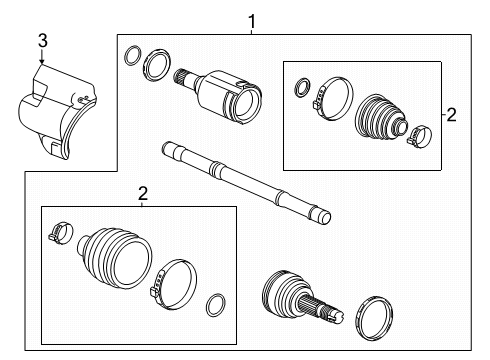 2025 Buick Enclave Drive Axles - Front Diagram