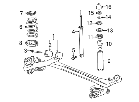 2014 Chevy Spark Shock Mount Diagram for 95194748