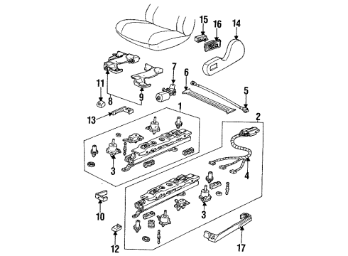 1992 Oldsmobile Achieva Tracks & Components Diagram