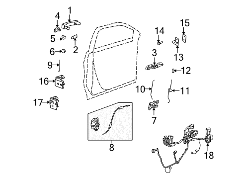 2007 Saturn Outlook Front Door Diagram