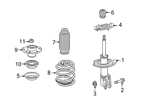 2007 Pontiac Torrent Struts & Components Diagram
