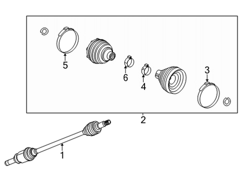 2022 Buick Encore GX Boot Kit Clamp, Rear Outer Diagram for 42722031
