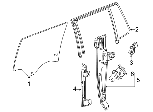 2025 GMC Terrain Glass - Door Diagram 2 - Thumbnail