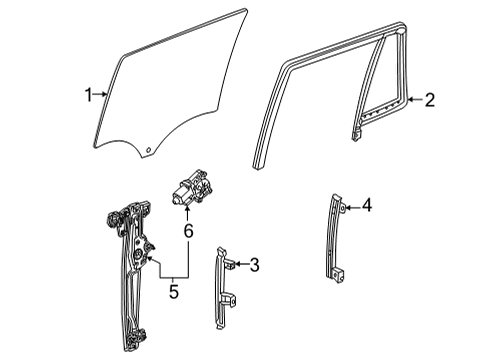 2021 Cadillac Escalade ESV Rear Door Diagram
