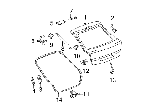 2004 Chevy Malibu Wedge Seal Diagram for 10310141