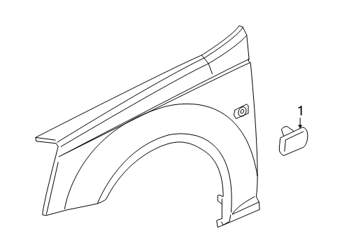 2009 Cadillac STS Repeater Lamp, Front Diagram for 15930599