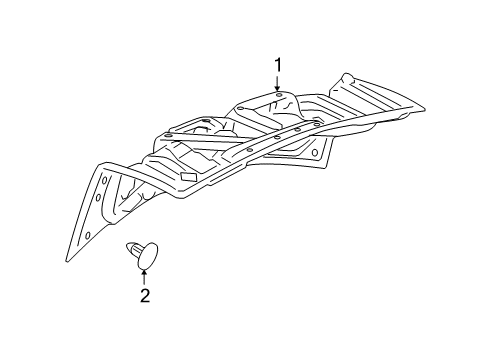 2011 Cadillac STS Interior Trim - Trunk Diagram