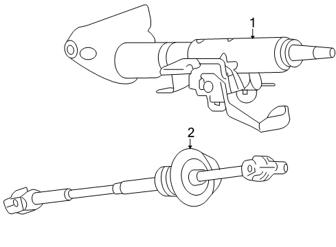 2008 Saturn Sky Steering Column Assembly Diagram