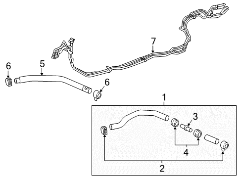 2019 Cadillac CT6 Hoses, Lines & Pipes Diagram