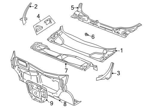 2002 Pontiac Montana Cowl Diagram