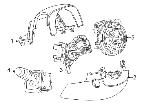 2024 Chevy Tahoe Shroud, Switches & Levers Diagram