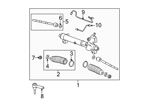 2009 Chevy Equinox Steering Gear & Linkage Diagram 2 - Thumbnail