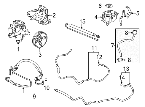 2013 Cadillac XTS P/S Pump & Hoses Diagram 2 - Thumbnail