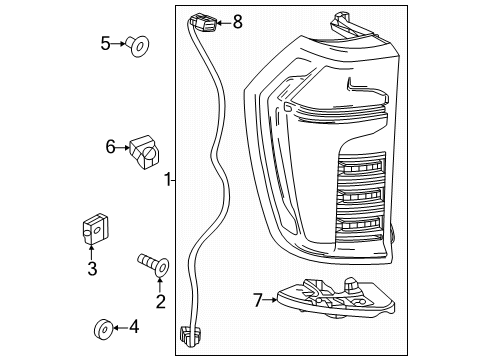 2025 Chevy Suburban Tail Lamps Diagram