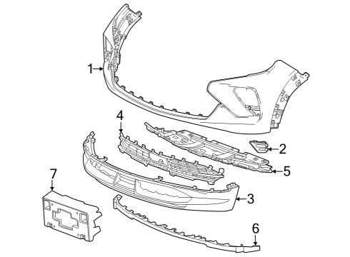 2025 Chevy Trailblazer Bumper & Components - Front Diagram 4 - Thumbnail