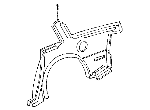 1989 Buick Century Quarter Panel & Components Diagram