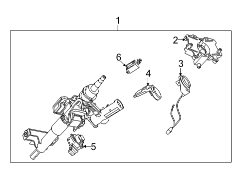 2008 Saturn Vue Steering Column Diagram for 20850192