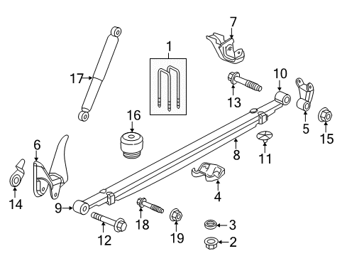 2016 Chevy Silverado 2500 HD Rear Suspension Components Diagram 2 - Thumbnail