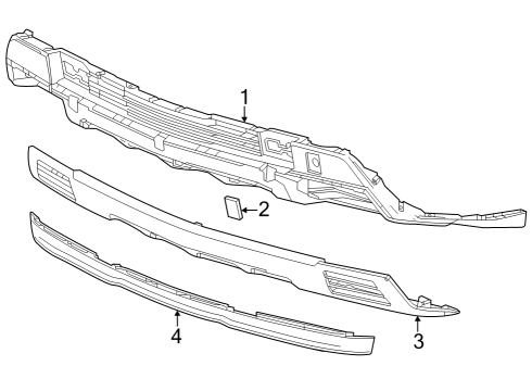 2025 Chevy Silverado 1500 Bumper & Components - Front Diagram 6 - Thumbnail