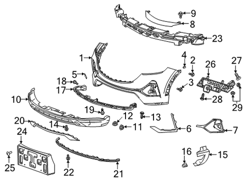 2020 Buick Encore GX Bumper Cover, Front Rear Diagram for 42774798