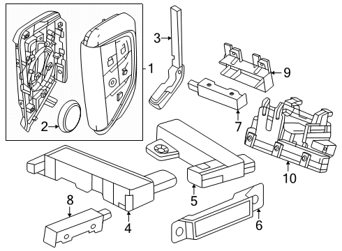 2025 Cadillac OPTIQ Keyless Entry Components Diagram
