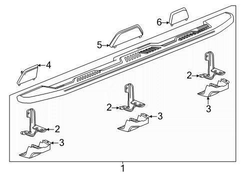 2024 GMC Hummer EV SUV Running Board Diagram