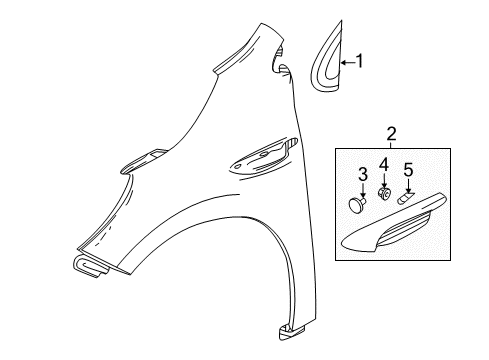 2020 Buick Enclave Lower Molding, Front Driver Side Diagram for 84358902