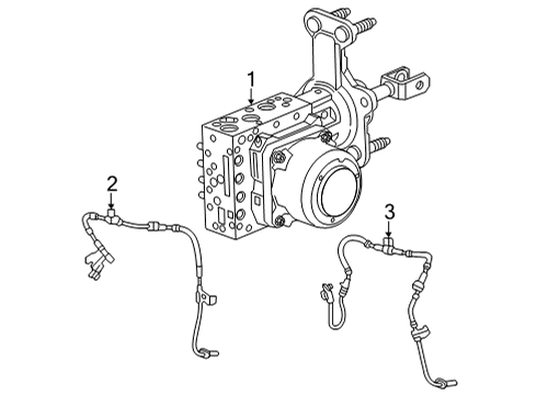 2024 GMC Hummer EV SUV ABS Components Diagram
