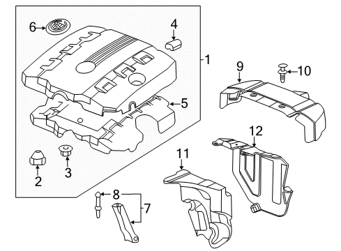 2011 Cadillac CTS Engine Appearance Cover Diagram 3 - Thumbnail
