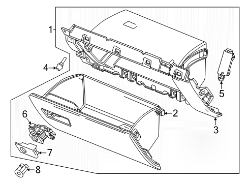 2024 GMC Sierra EV Glove Box Diagram