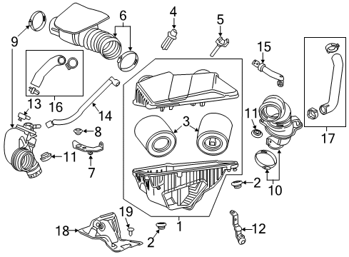 2016 Cadillac ATS Air Filter Diagram for 13367308