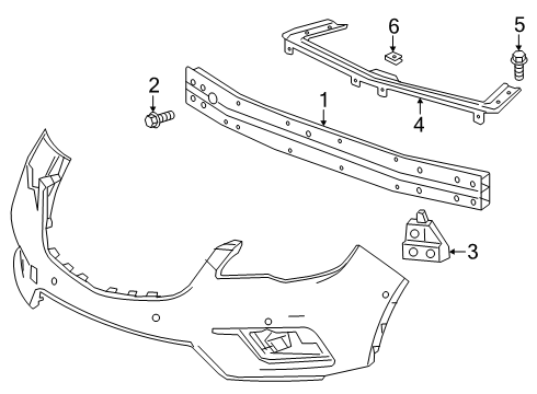 2020 Buick Envision Bumper & Components - Front Diagram