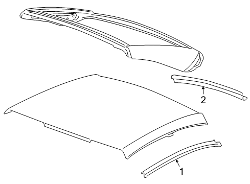 2007 Pontiac G6 Exterior Trim - Top Diagram