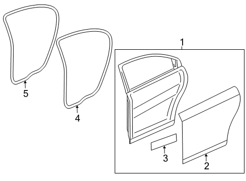 2016 Chevy Cruze Door & Components Diagram