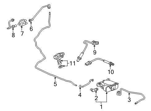 2019 Chevy Equinox Inlet Tube, Front Diagram for 84850439