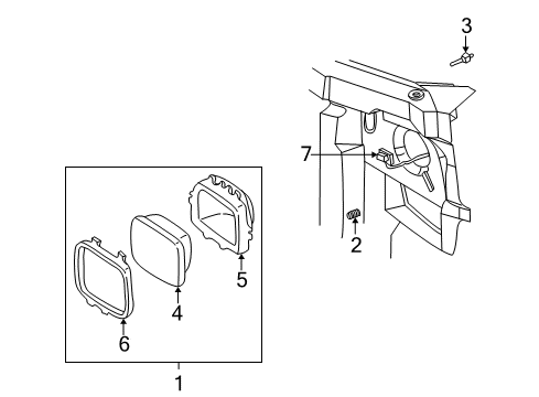 2017 Chevy Express 3500 Headlamp Components Diagram 2 - Thumbnail