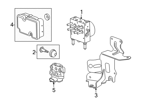 2008 Saturn Vue ABS Control Unit Bushing Kit Diagram for 10386649
