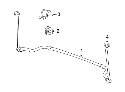 2004 Pontiac Grand Prix Stabilizer Bar & Components Diagram