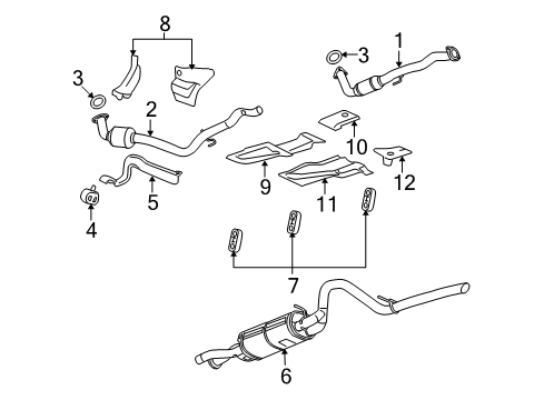 2011 Chevy Suburban 2500 Exhaust Components Diagram