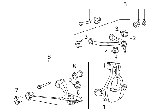 2016 Chevy Silverado 1500 Front Suspension Components Diagram