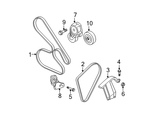 2010 Buick Lucerne Belts & Pulleys Diagram