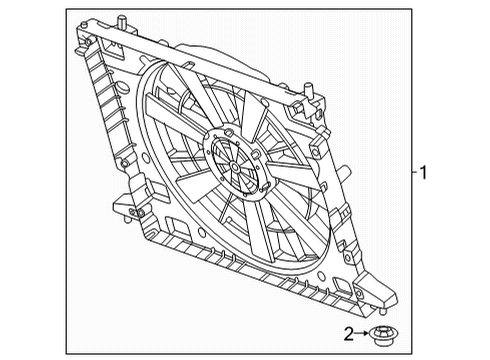 2024 GMC Hummer EV SUV Cooling Fan Diagram