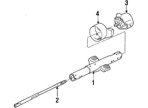 1986 Pontiac Sunbird Steering Column Assembly Diagram