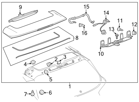 2024 Buick Encore GX Spoiler Assembly Bolt, Rear Diagram for 11548912