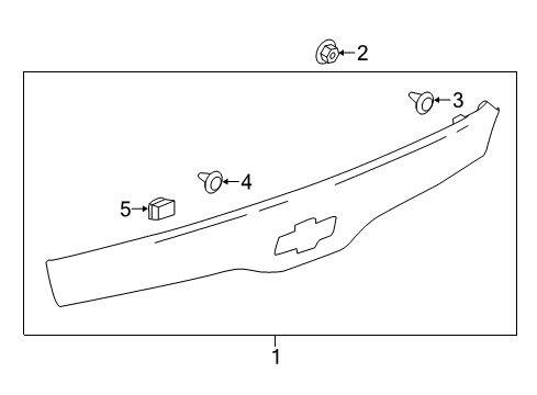 2016 Chevy Volt Rocker Molding Retainer Diagram for 11547210