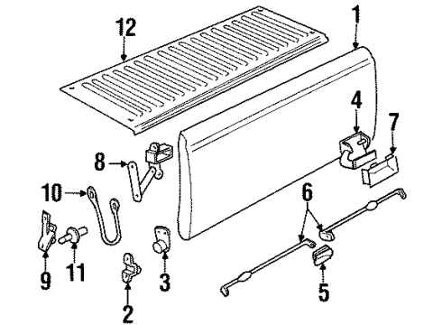 1991 Chevy C1500 Tail Gate Diagram 3 - Thumbnail